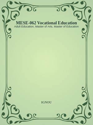 MESE-062 Vocational Education